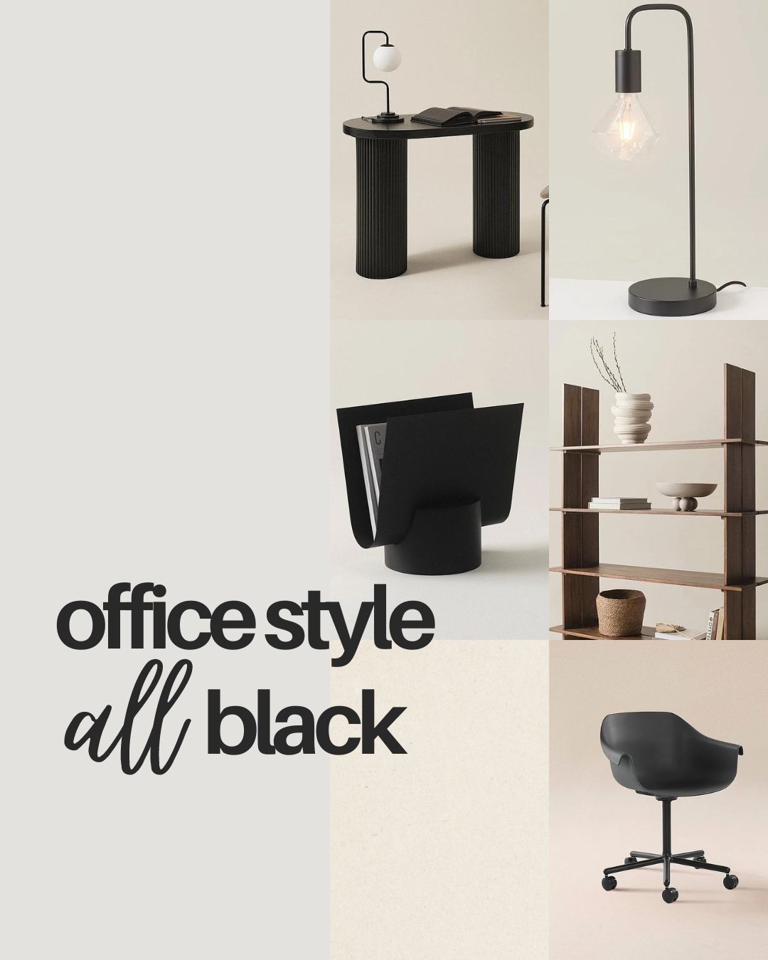 Office style: all black
